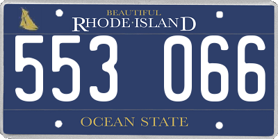 RI license plate 553066