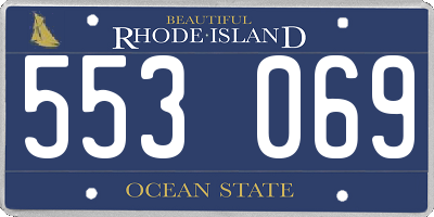 RI license plate 553069