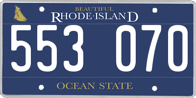 RI license plate 553070