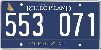 RI license plate 553071
