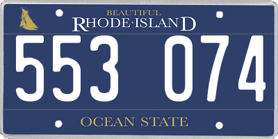 RI license plate 553074
