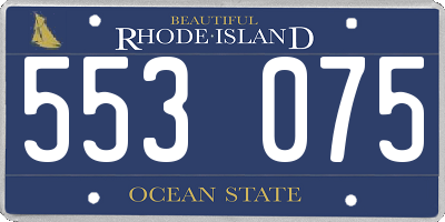 RI license plate 553075