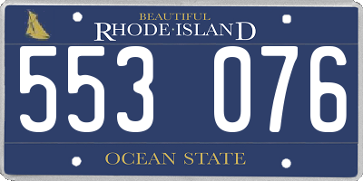 RI license plate 553076