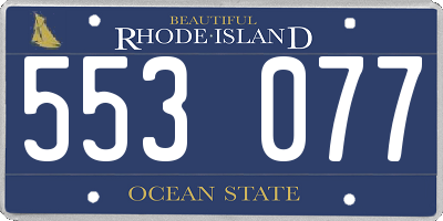 RI license plate 553077
