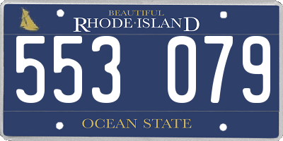 RI license plate 553079