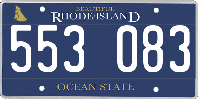 RI license plate 553083