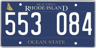 RI license plate 553084