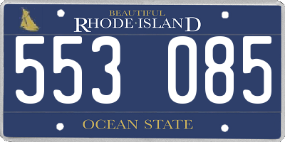 RI license plate 553085