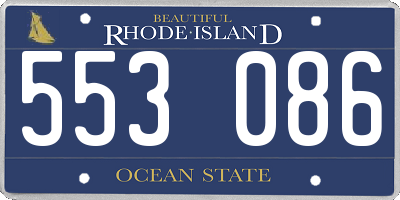 RI license plate 553086