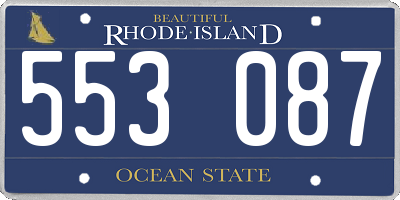 RI license plate 553087
