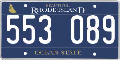 RI license plate 553089