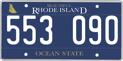RI license plate 553090