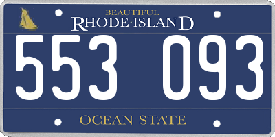 RI license plate 553093