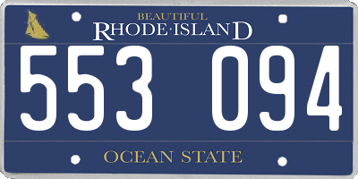RI license plate 553094