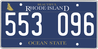 RI license plate 553096