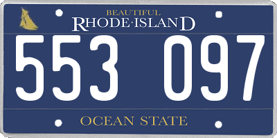 RI license plate 553097