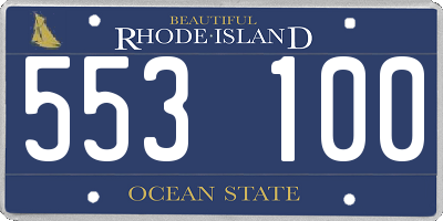 RI license plate 553100