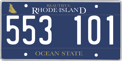 RI license plate 553101