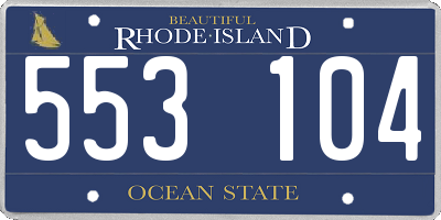 RI license plate 553104