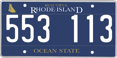 RI license plate 553113