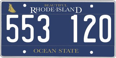 RI license plate 553120