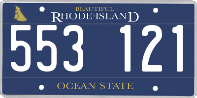 RI license plate 553121