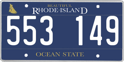 RI license plate 553149