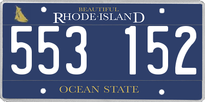 RI license plate 553152