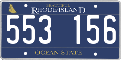 RI license plate 553156