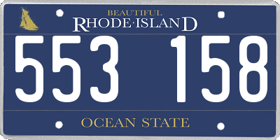 RI license plate 553158