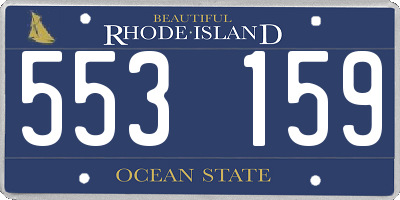 RI license plate 553159