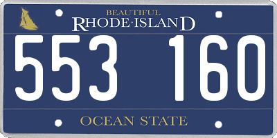 RI license plate 553160