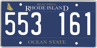 RI license plate 553161