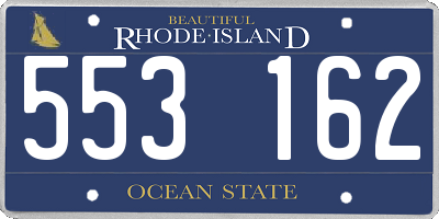 RI license plate 553162