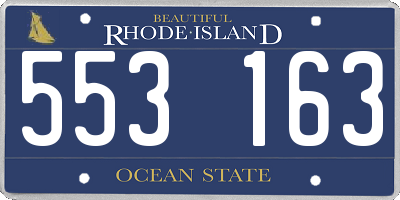 RI license plate 553163