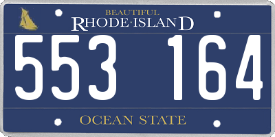 RI license plate 553164