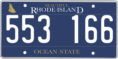 RI license plate 553166