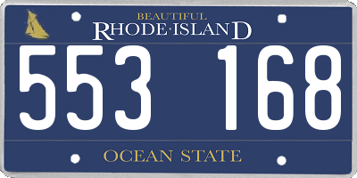 RI license plate 553168