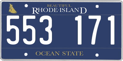 RI license plate 553171