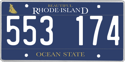 RI license plate 553174