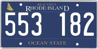 RI license plate 553182