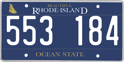 RI license plate 553184