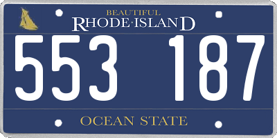 RI license plate 553187