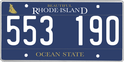 RI license plate 553190