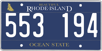 RI license plate 553194