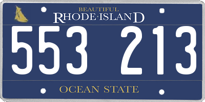 RI license plate 553213