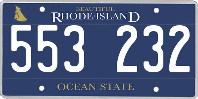 RI license plate 553232