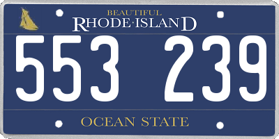 RI license plate 553239