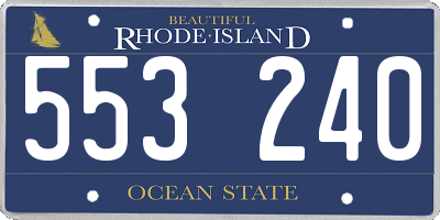 RI license plate 553240