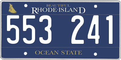 RI license plate 553241